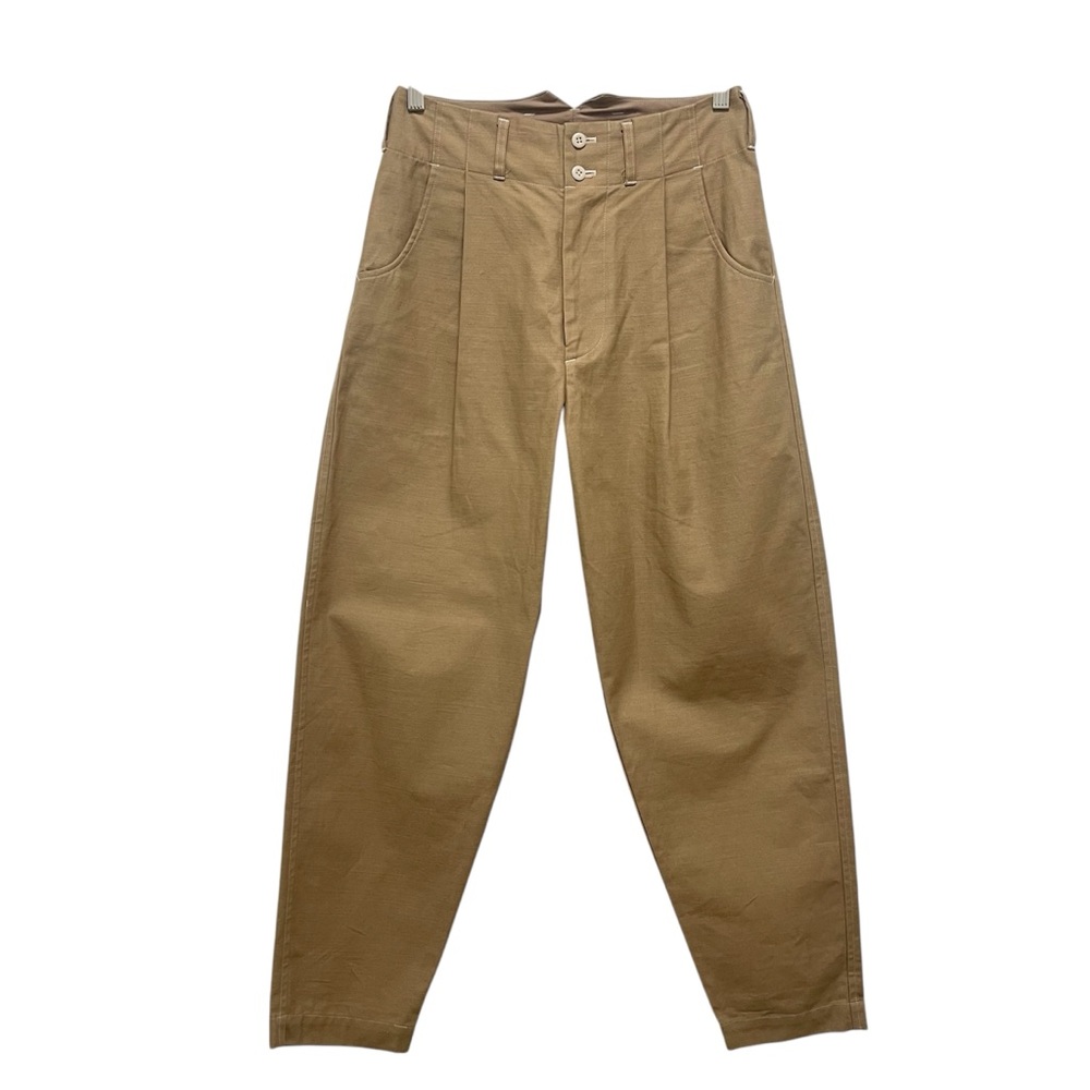 Nicholas Daley Tan Pleated Western Trouser Size 26